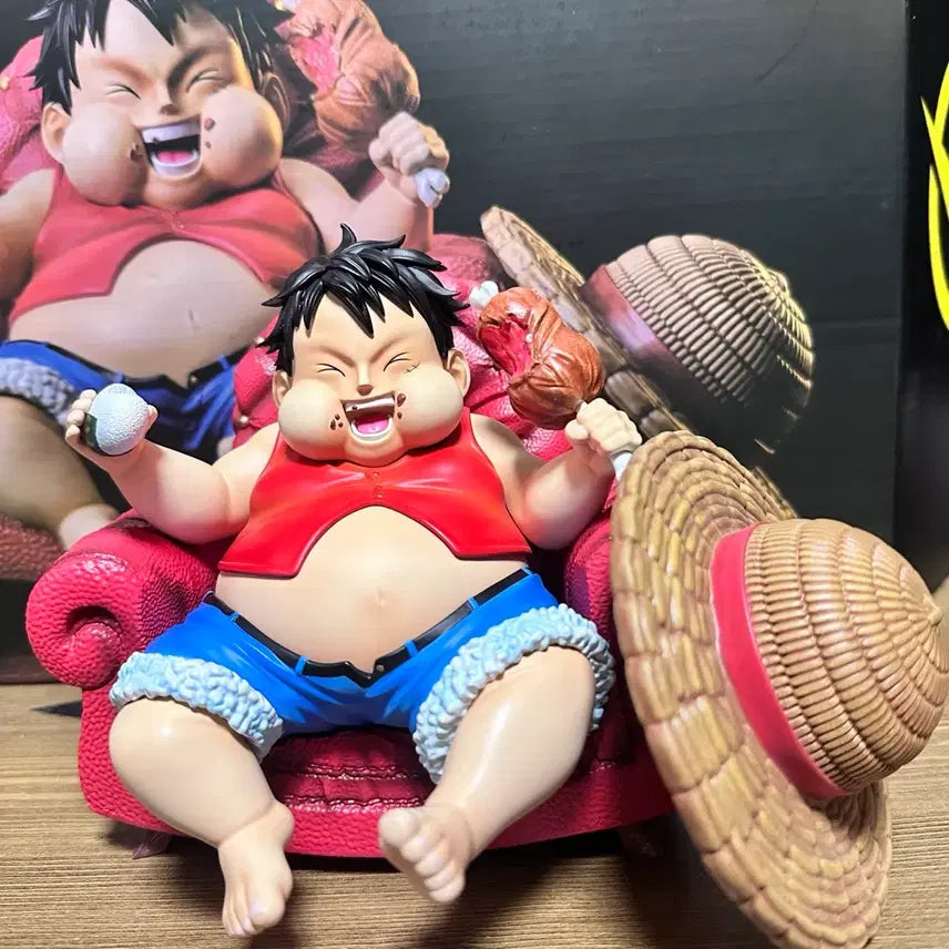 [BUNJANG] Lightning Studio Luffy Fat Ver. Resin Statue (Opened, Good Condition) / 정품 라이트닝 스튜디오 원피스 fat fat 루피 레진피규어 개봉양품