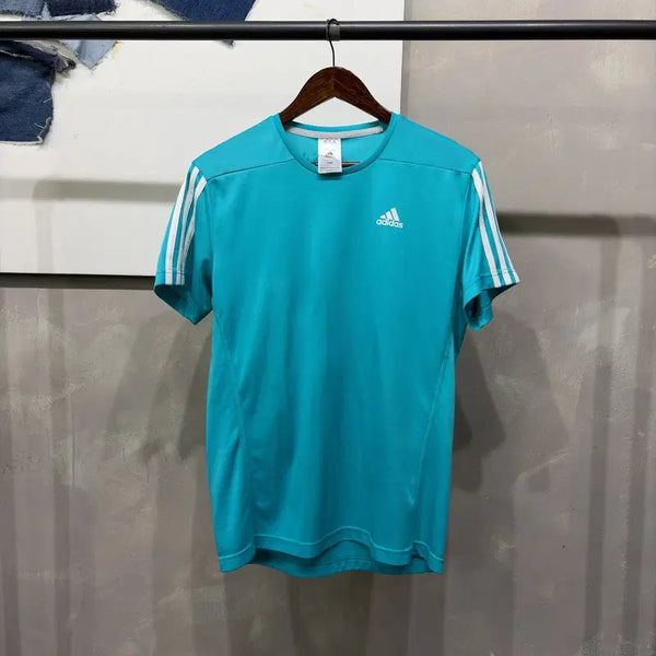 [BUNJANG] Adidas Running Sports Three-Stripes Functional Short-Sleeve T-Shirt / (100) 아디다스 런닝 스포츠 삼선 기능성 반팔 티