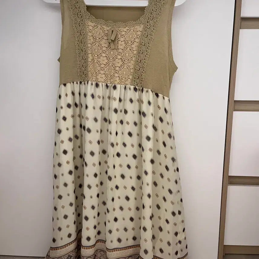 [BUNJANG] Vintage Pattern Chiffon Dress / 빈티지 패턴 쉬폰 원피스