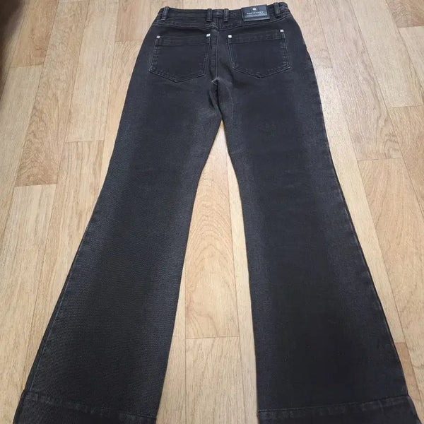 [BUNJANG] Wooyoungmi Women's Black Bootcut Jeans / 우영미여성청바지
