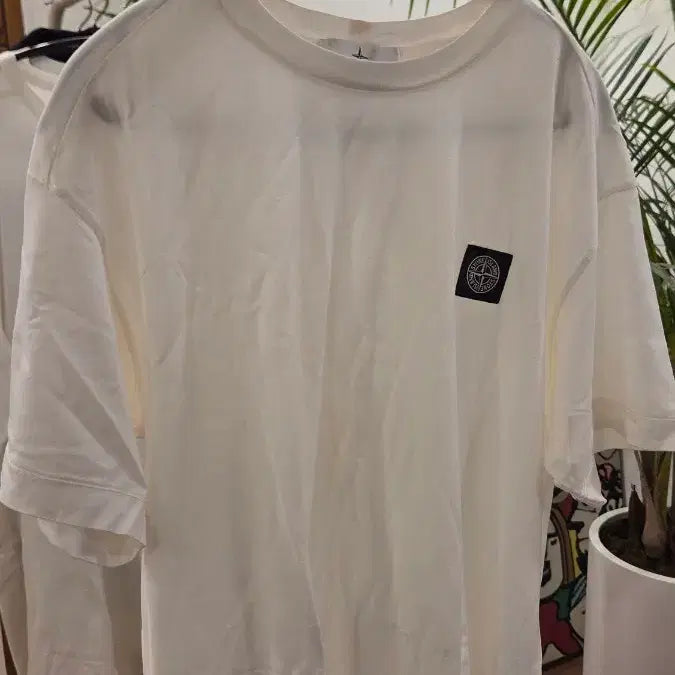 [BUNJANG] Stone Island Garment Dyed T-Shirt White XL / 스톤아일랜드 가먼트다잉 반팔티 화이트