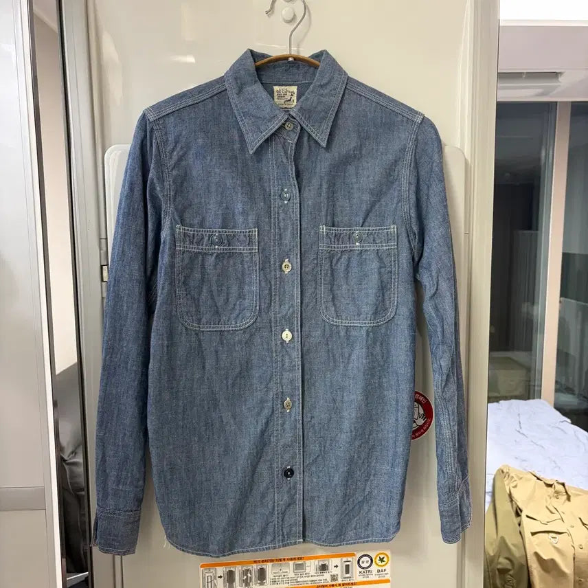 [BUNJANG] OrSlow Chambray Multi-Button Shirt Size 1 / 오어슬로우 멀티버튼 샴브레이 셔츠 판매 (1사이즈)