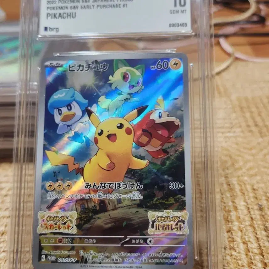 [BUNJANG] Pokemon Card Japanese Pikachu S&V Promo BRG 10 Gem Mint / 포켓몬 카드 일판 피카츄 S&V 프로모 brg 10 Gem Mint