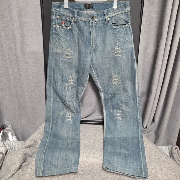 [BUNJANG] Energie Italy Patchwork Denim Pants Size 34 / Energie Italy 빈티지 데님 팬츠 34