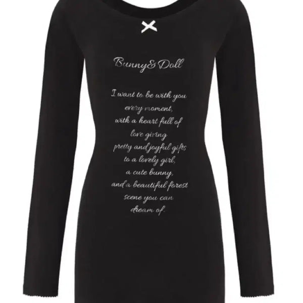 [BUNJANG] Bunny&Doll New See-Through Tee Black / 버니앤돌 뉴시스루티 블랙 에이블리 시즈니룩 무신사
