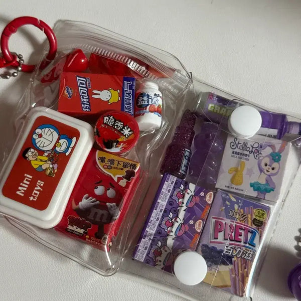 [BUNJANG] Miniature Snack Pouch Keyring Set / 가챠파우치키링 3개 6천원