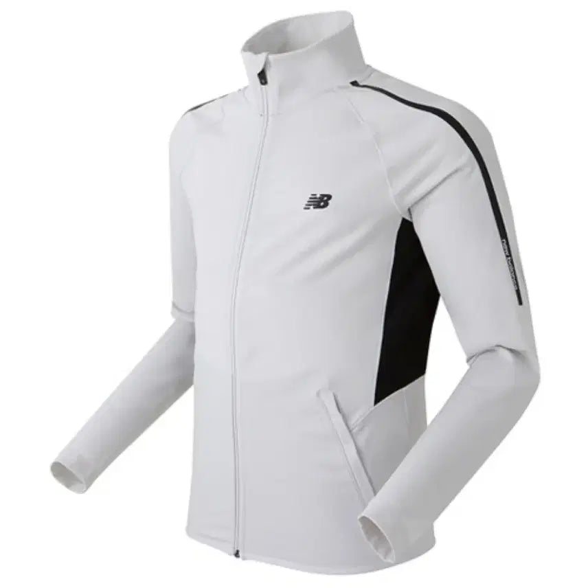 [BUNJANG] New Balance Men's Training Zip-Up Jacket White M / 뉴발란스 남성 트레이닝 집업 자켓 화이트 95(M)