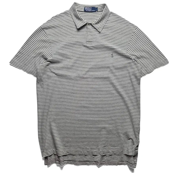 [BUNJANG] Polo Ralph Lauren Cotton Stripe Collar T-Shirt - Size L / [3일간 20%할인] [L] 폴로 랄프로렌 코튼 스트라이프 카라티