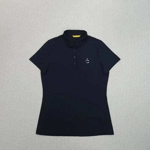 [BUNJANG] Louis Quatorze Women's Short Sleeve Polo Shirt Black / (95)루이까스텔 여성 반팔 티셔츠 여름 카라티 블랙 F19W3466