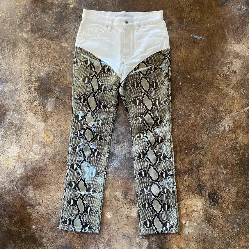 [BUNJANG] John Lawrence Sullivan Snake Print Jeans / (44) 존로렌스설리번 스네이크 청바지