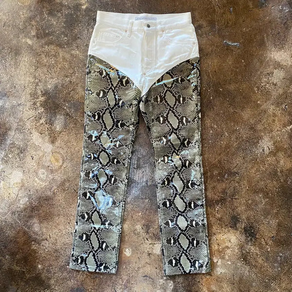 [BUNJANG] John Lawrence Sullivan Snake Print Jeans / (44) 존로렌스설리번 스네이크 청바지