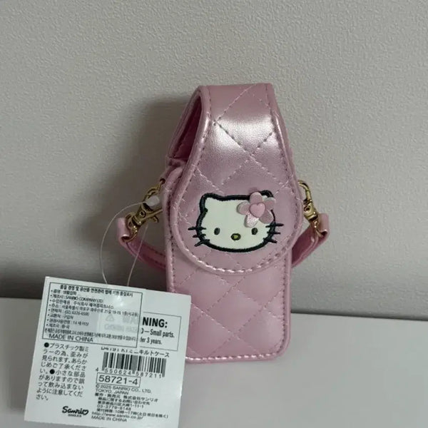 [BUNJANG] Hello Kitty Genuine Quilted Pink Lip Pouch / (택o 새제품) 헬로키티 정품 퀼트 핑크 립 파우치