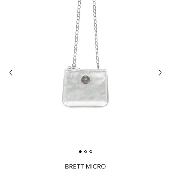[BUNJANG] MinuteMute Brett Micro Silver Chain Bag / 미닛뮤트 브렛 마이크로 미니 실버 체인백 체인가방 브렛마이크로 브렛실버