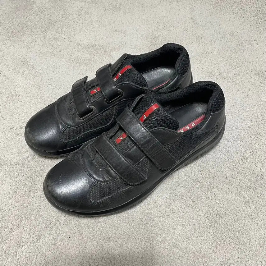 [BUNJANG] Prada Sport American Cup Velcro Leather Sneakers / 265) 프라다 스포츠 아메리칸 컵 벨크로 레더 스니커즈 신발