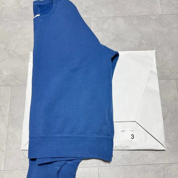 [BUNJANG] Visvim 26ss Jumbo SB Sweat L/S Damaged T-Shirt Blue Size 3 / 비즈빔 26ss jumbo sb sweat l/s dmgd