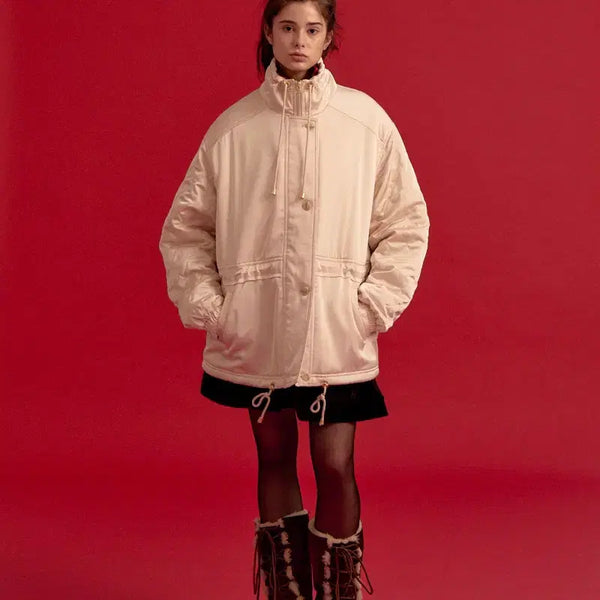 [BUNJANG] Parveng Sienna Quilting Padded Jacket Soft Peach / 파르벵 시엔나 퀼팅 패딩