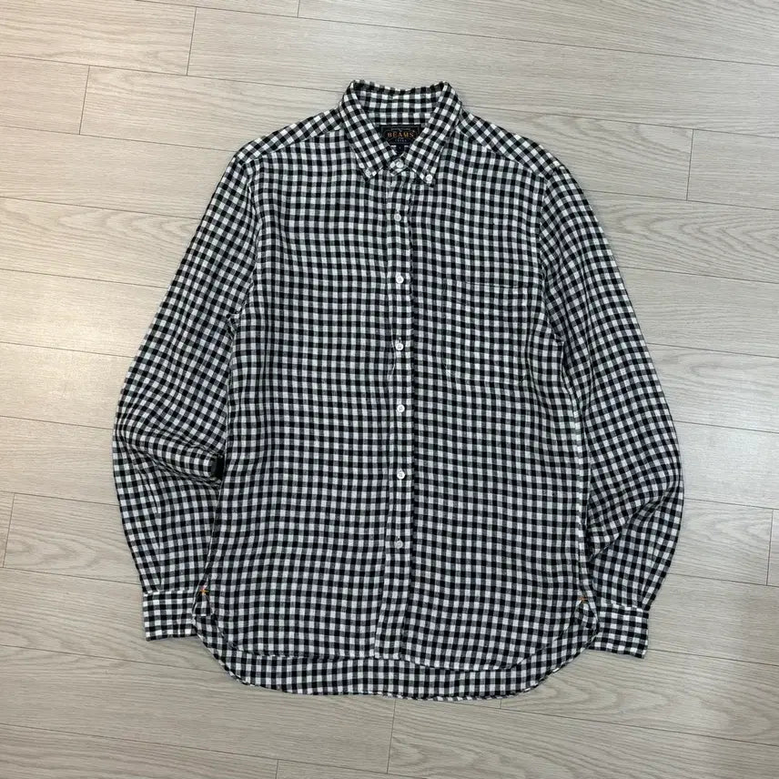 [BUNJANG] Beams Plus Linen Check Shirt / Beams 빔즈 플러스 린넨 체크셔츠