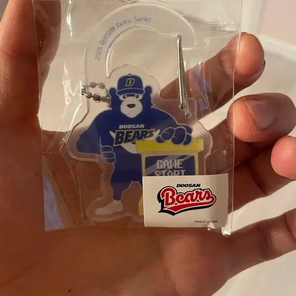 [BUNJANG] Doosan Bears Retro Acrylic Keyring - Let's Do Series / 렛두로 두산베어스 레트로 아크릴 키링 새상품