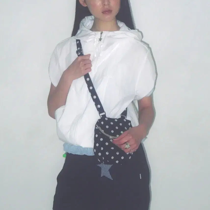 [BUNJANG] BAD BLOOD Bao Bag Dot Navy / 배드블루 바오백 도트 네이비
