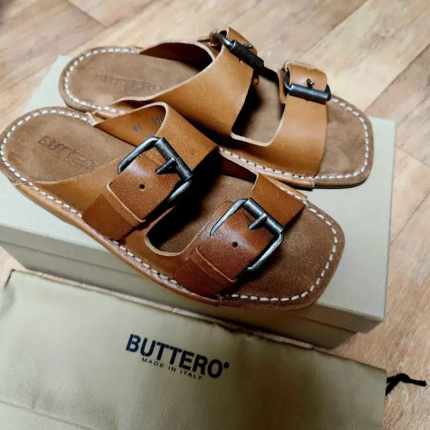 [BUNJANG] Buttero Nicolas D'enino Collaboration Leather Sandals Size 42 / 이태리 부테로 샌들 새상품 42(270~275)