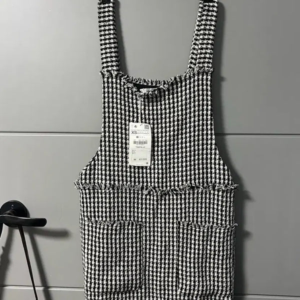 [BUNJANG] Zara Tweed Check Bustier Dress XS / 자라 트위드 체크 뷔스티에 원피스 XS
