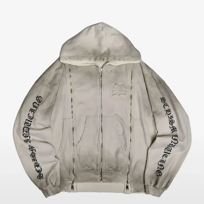 [BUNJANG] SKZOO INDUCING ASSEMBLY Hoodie Zip-up Grey M / 스키즘인듀싱 어셈블리 후드집업 그레이 M