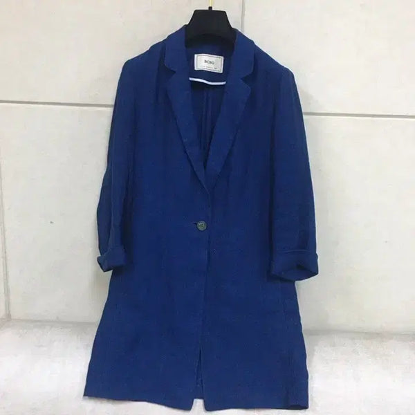 [BUNJANG] BCBG Cobalt Blue 100% Linen Jacket / BCBG 코발트 블루 마100% 린넨 자켓