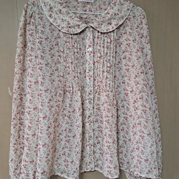 [BUNJANG] Sorridere Flower Pattern Blouse / Sorridere 플라워 패턴 블라우스 카라 일본 빈티지