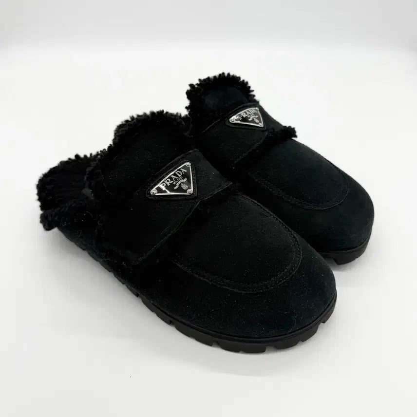 [BUNJANG] Prada Shearling Shirring Slides 35 / [35/정품] 프라다 시어링 셔링 슬리퍼 35 size