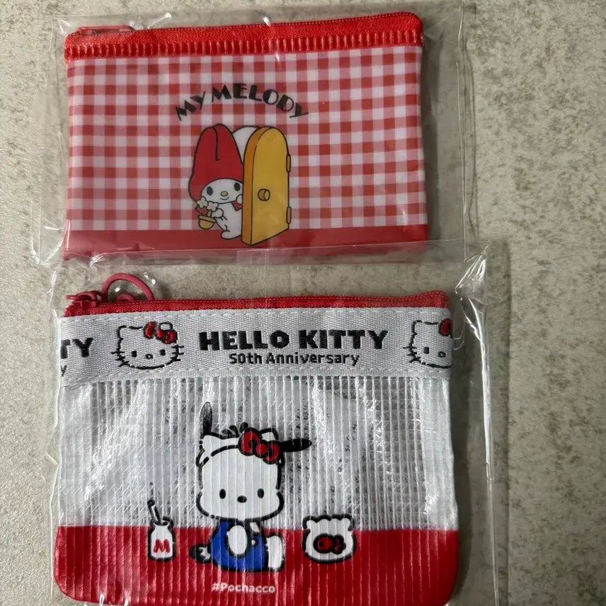 [BUNJANG] Sanrio Characters Multi-purpose Mini Pouch Set (2 Types) / 산리오 캐릭터 다용도 미니 파우치 2종세트