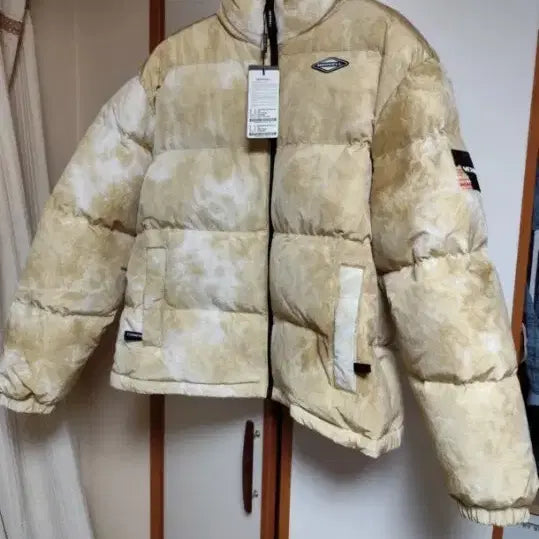 [BUNJANG] Merrell Men's Goose Down Puffer Jacket Light Beige XL / 새상품 머렐 남성 구스다운 패딩 105 XL사이즈