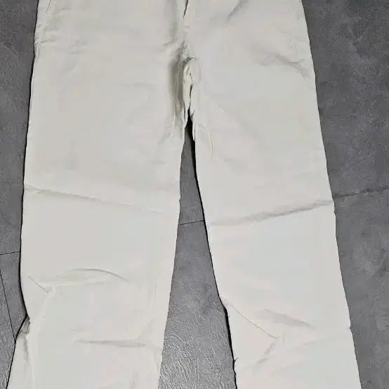 [BUNJANG] Time Ivory Cotton Wide Pants / 타임 아이보리 면바지 와이드팬츠