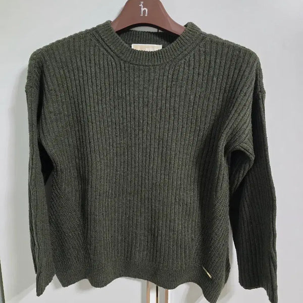 [BUNJANG] Michael Kors Ribbed Knit Sweater Green S / 마이클코어스 골지 니트 그린 S