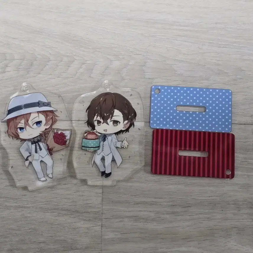 [BUNJANG] Bungo Stray Dogs Dazai & Chuuya SD Party Ver. Mini Acrylic Stand Set / 문스독 다자이 & 츄야 SD 파티 버전 미니 아크릴 스탠드 세트