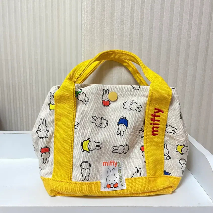 [BUNJANG] Miffy Yellow Canvas Tote Bag / (새상품) 미피 옐로우 캔버스 토트백 가방
