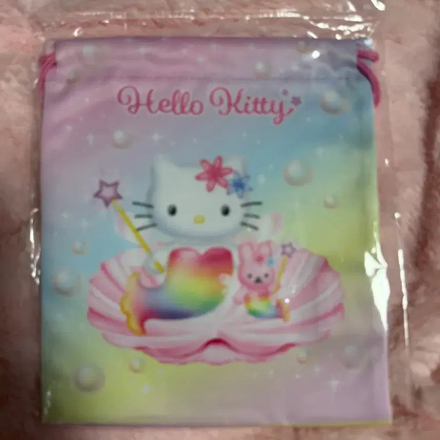 [BUNJANG] Sanrio Hello Kitty Mermaid Drawstring Pouch / 산리오 헬로키티 인어 조리개 파우치