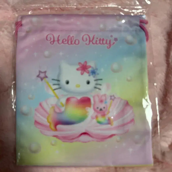[BUNJANG] Sanrio Hello Kitty Mermaid Drawstring Pouch / 산리오 헬로키티 인어 조리개 파우치