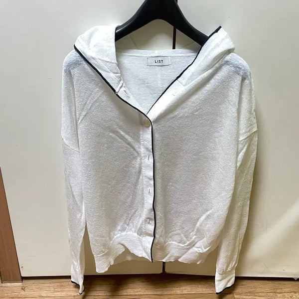 [BUNJANG] List Linen Hooded Cardigan / List 후드 린넨 가디건