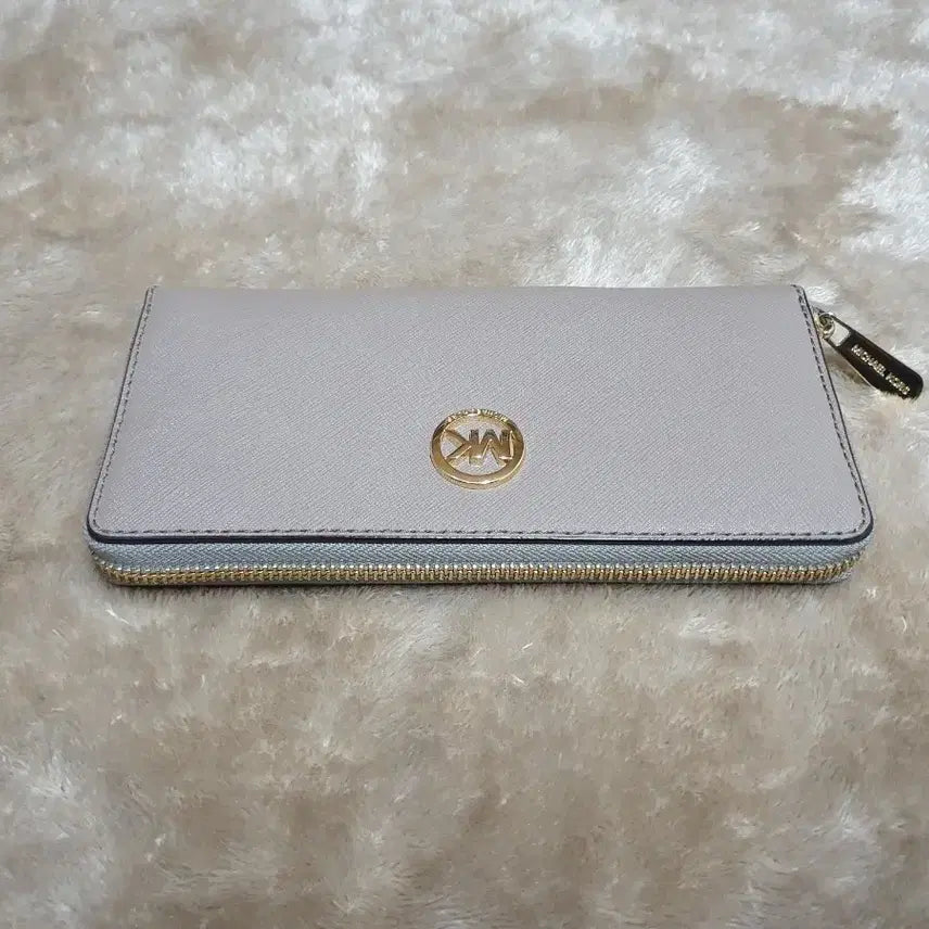 [BUNJANG] Michael Kors Women's Long Wallet Beige-Gray Leather / 마이클코어스 (여성) 장지갑
