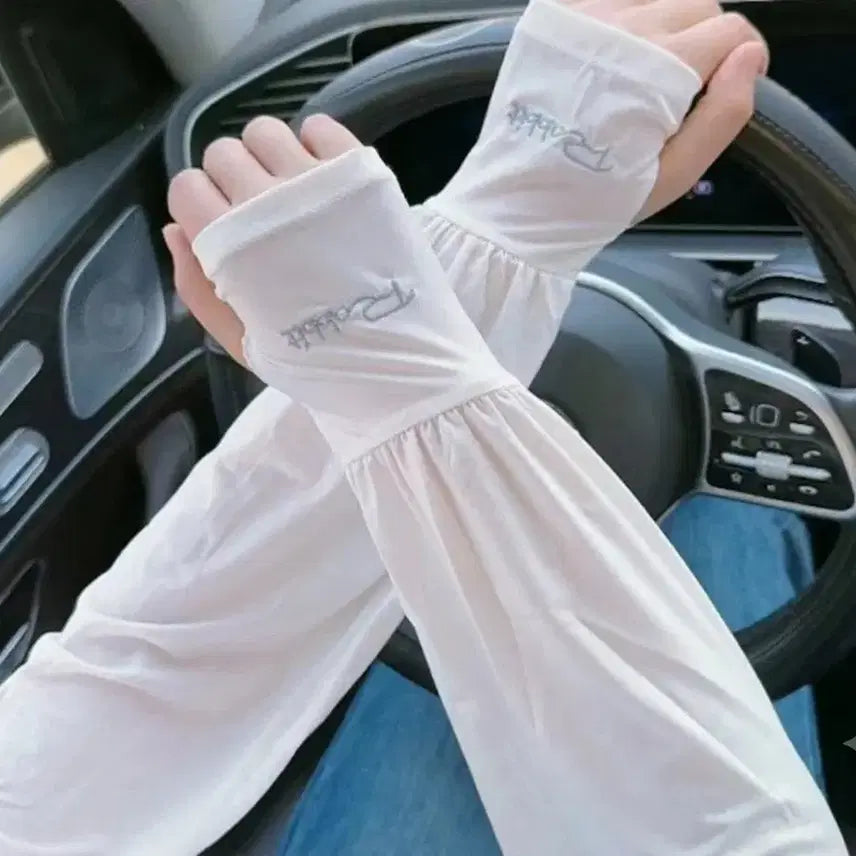 [BUNJANG] Women's Sun Protection Cooling Arm Sleeves (4 Pairs) / 손등보호 여성 운전 등산 쿨토시 4개(무료배송)