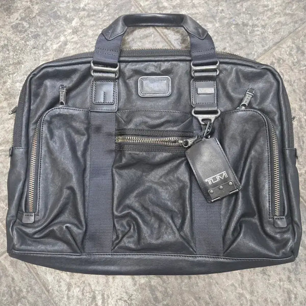[BUNJANG] Tumi Leather Briefcase Black 92611DH2 / TUMI 투미(정품) 블랙 가죽 서류 가방