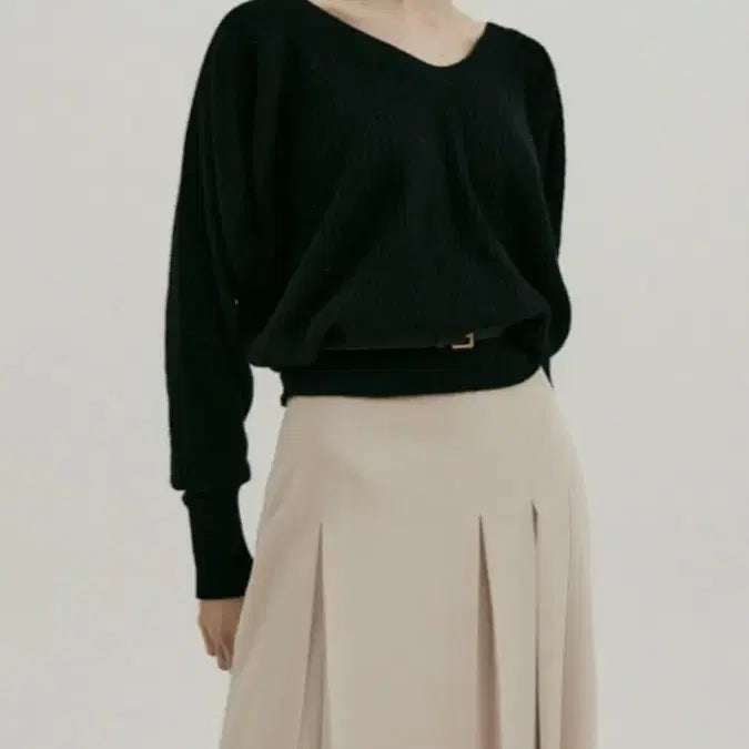 [BUNJANG] Sienne Black Knit Muffler / 시에 머풀러 블랙니트