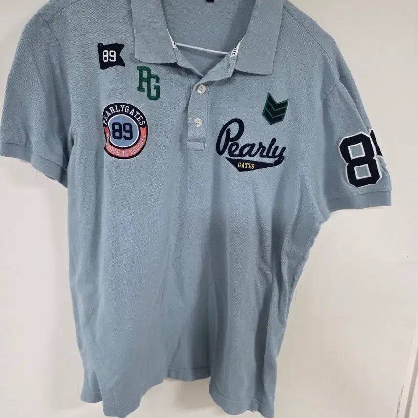 [BUNJANG] Fairly Gates Short Sleeve Polo T-Shirt Light Blue / 페어리게이츠 반팔 폴로티 라이트블루