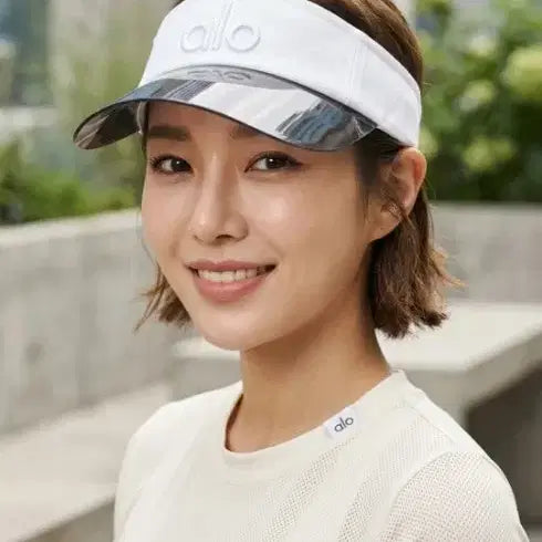 [BUNJANG] alo Transparent Brim Sun Cap White / alo 알로 투명챙 선캡 / 화이트