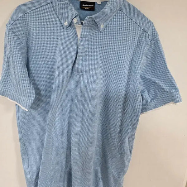 [BUNJANG] TaylorMade Blue Short Sleeve Polo Shirt - L / 테일러메이드 블루 반팔 카라티 L