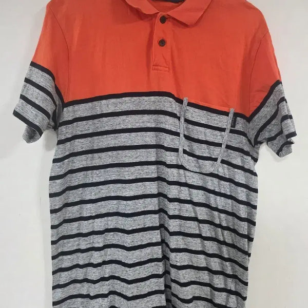 [BUNJANG] Paul Smith Orange Stripe Short Sleeve Polo Shirt / 폴스미스 오렌지 스트라이프 반팔 폴로티