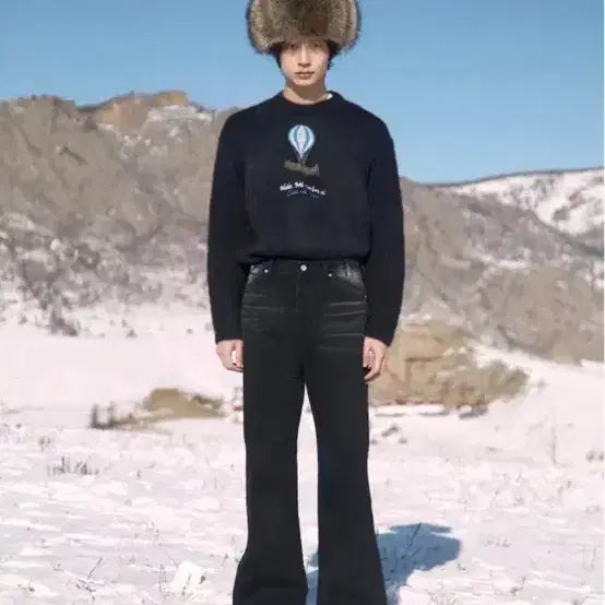 [BUNJANG] STU Flare Denim Pants Black / stu 플레어 데님팬츠