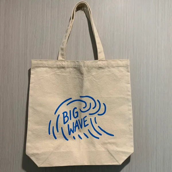 [BUNJANG] Big Wave Printing Canvas Eco Bag / 빅웨이브 프린팅 에코백 미사용품