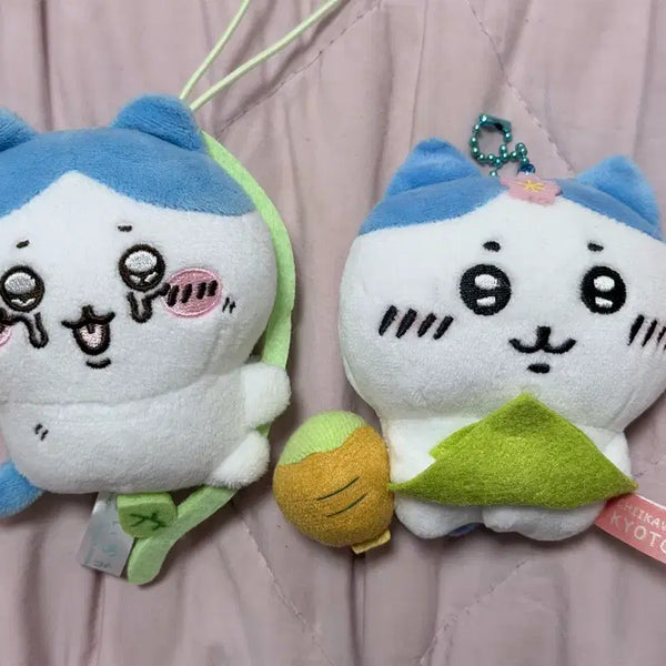 [BUNJANG] Chiikawa Kyoto Limited Hachiware Plush Keychain Set (2 Types) / 치이카와 교토한정 하치와레 인형 키링 2종세트