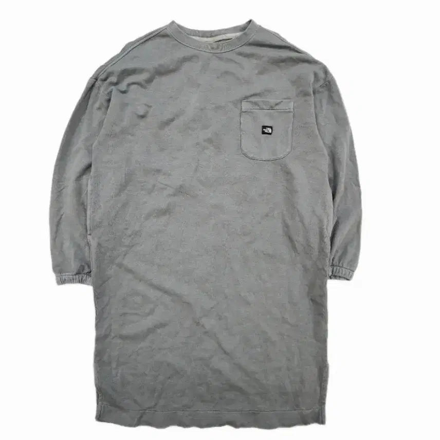 [BUNJANG] The North Face Women's Mini Pocket Sweatshirt Easy Dress Muted Sage Grey / [M] 노스페이스 우먼스 미니 포켓 스웨트셔츠 이지 원피스